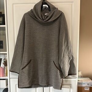 Soft Surroundings Brown Cowl Neck Sweater
